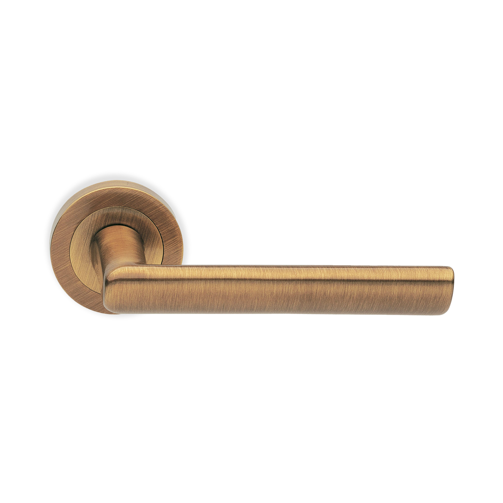 Oval/ Carlisle Door Knob w/ Rosette - Antique Brass