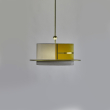 la-paglietta-suspension-lamp-velvet-beige-yellow-laminated-silver