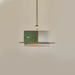 la-paglietta-suspension-lamp-velvet-beige-green-laminated-silver