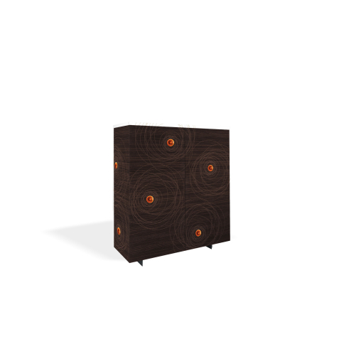 G Round Wood Cabinet