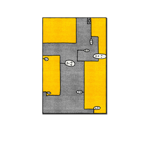 dog-yellow-rectangular-carpet-qeeboo-modern-italian-design