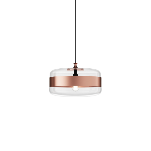 Futura Suspension Lamp Glossy Copper - Matt Black